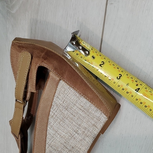 Anthropologie Antelope Karise  Ankle Leather Wedge Sandals Shoes sz 39/8 - Picture 11 of 12